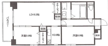 サラベルナール夕陽丘の間取り画像