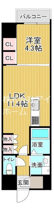 S-RESIDENCE大阪上本町の間取り画像