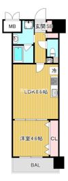 パトリス城東中央の間取り画像