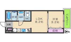 CASA南巽WESTの間取り画像