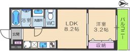 CASA南巽WESTの間取り画像
