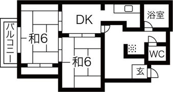 桃ヶ池ハイツの間取り画像