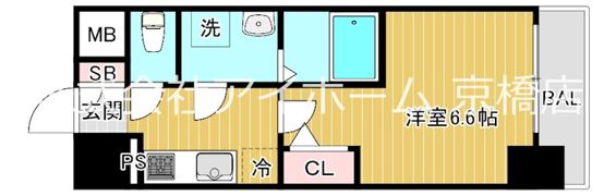 エスリード京橋アミュゼの間取り画像