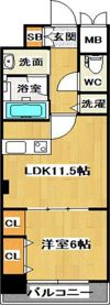 ジューム南船場の間取り画像
