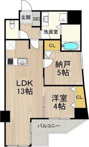 グラシア堺筋本町の間取り画像