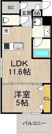 estageo北田辺の間取り画像