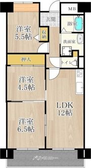 アンドユーイワキ・東大阪の間取り画像