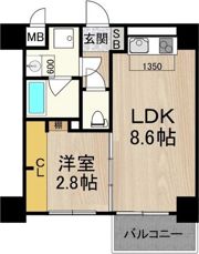 フロンティアタワー九条I（旧CITY SPIRE九条I・IIの間取り画像