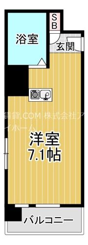 パークサイド上本町駅前の間取り画像