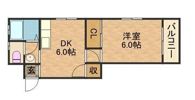 長吉ハイツの間取り画像