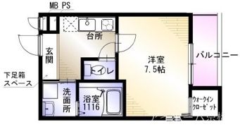 フジ ブロッサム高殿の間取り画像