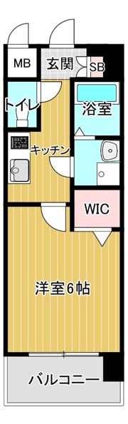 レジュールアッシュ京橋の間取り画像