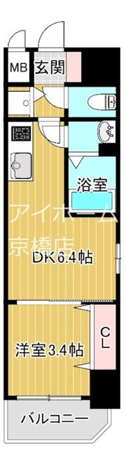 エスリードレジデンス都島デュオの間取り画像