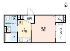 CRASTINE大蓮北4丁目Bの間取り画像