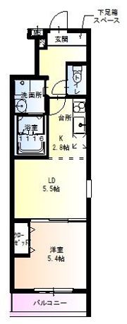 フジパレス遠里小野VI番館の間取り画像
