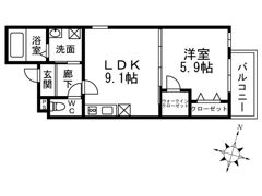 チェリーブロッサムV番館の間取り画像