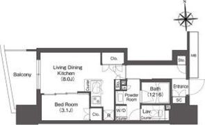 コンフォリア・リヴ本町WEST Qの間取り画像