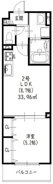クリエオーレ正雀Iの間取り画像