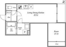ハーモニーテラスRen相川の間取り画像