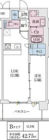 スプランディッド駒川中野駅前の間取り画像