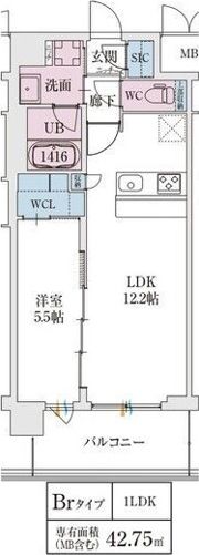 スプランディッド駒川中野駅前の間取り画像