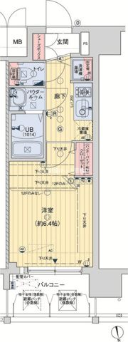 レオンコンフォート京橋の間取り画像