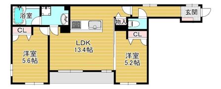 グランリュミエスタ茨木春日の間取り画像