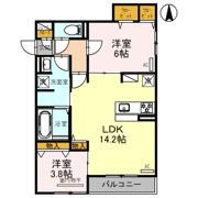 Clashist平野西Eastの間取り画像