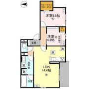 エスタブレ平野西の間取り画像