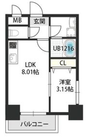 GRAND STEADY新梅田の間取り画像