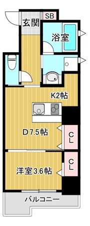 ラグレース天六の間取り画像