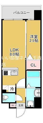 Luxe玉造南の間取り画像