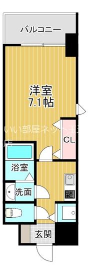 S-RESIDENCE谷町九丁目の間取り画像