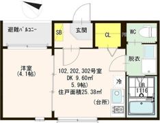 ハーモニーテラス新喜多東IIの間取り画像
