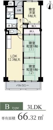 ローレルハイツ花園の間取り画像