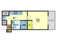 B-RISE玉造（旧 ラ・フォンテ玉造）の間取り画像