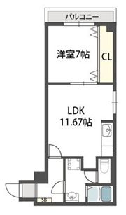 コーポスガハラの間取り画像