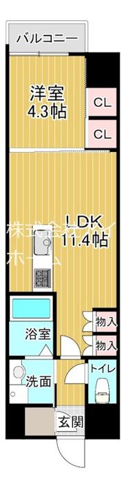 S-RESIDENCE大阪上本町の間取り画像