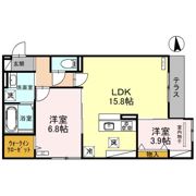 ルシェーナ西田辺の間取り画像