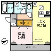 D-roomフォルチェの間取り画像