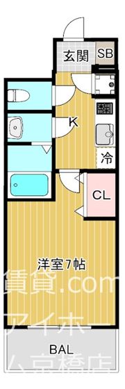 セレニテ京橋クレアの間取り画像