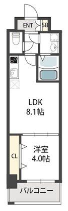 グランパシフィック今里innovationの間取り画像