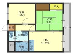 マンションサンパールの間取り画像