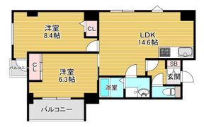ヒルズ扇町の間取り画像
