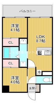 パラゴン勝山通りの間取り画像