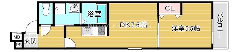 フジパレス太子橋V番館の間取り画像