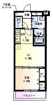 フジパレス我孫子前駅西の間取り画像