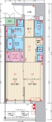 ファーストフィオーレ難波フォートの間取り画像