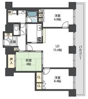 オ－クプリオタワー4602号室の間取り画像