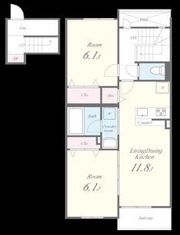 コート・ド・ボーヌ深江南北棟の間取り画像